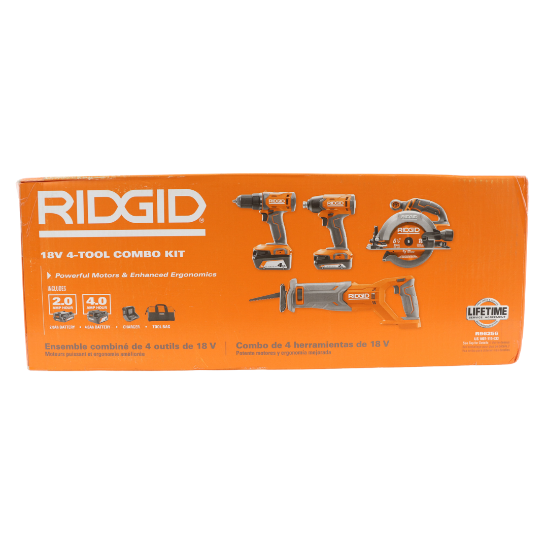 Buy Wholesale Deals Ridgid 18v 4 Tool Combo Kit R96256 Wholesale