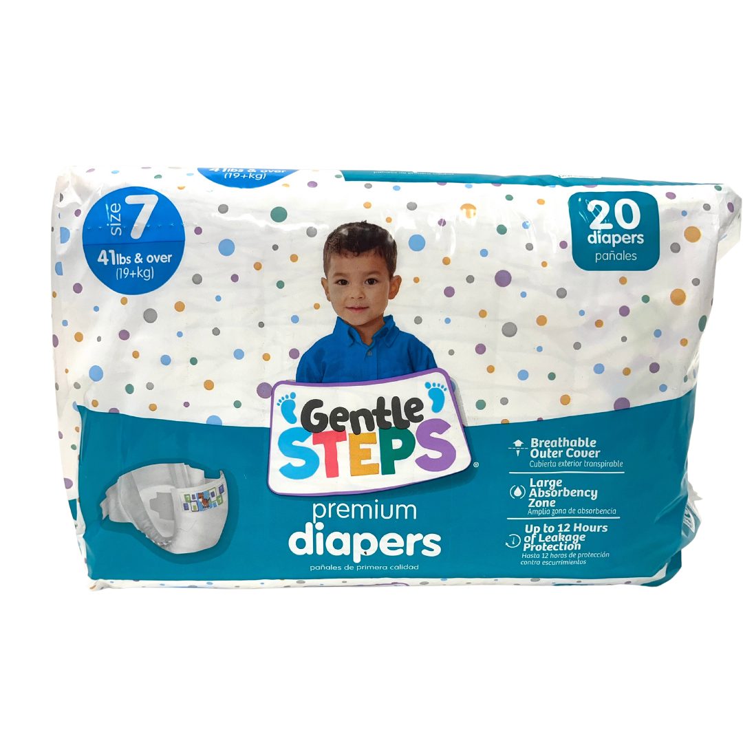 Gentle Steps Diapers Size 7, 20 Count