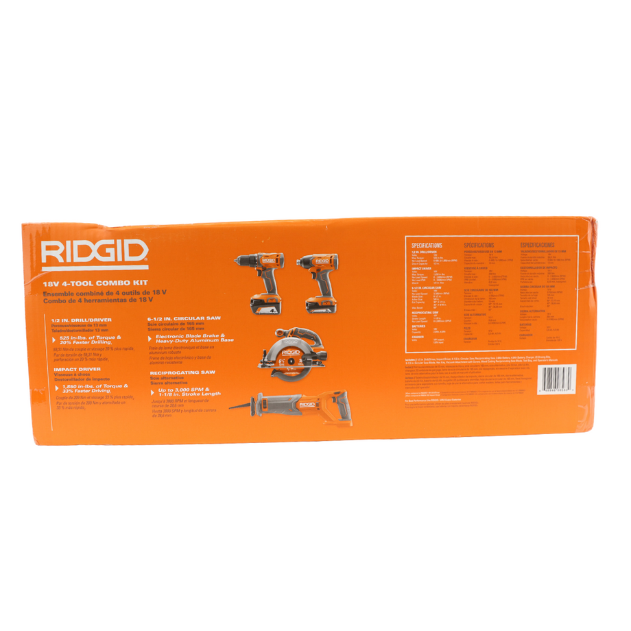 Buy Wholesale Deals Ridgid 18v 4 Tool Combo Kit R96256 Wholesale