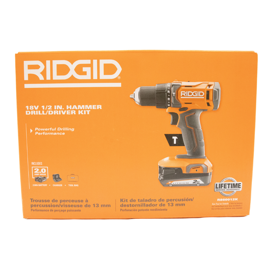 Ridgid 18v hammer best sale drill and impact kit