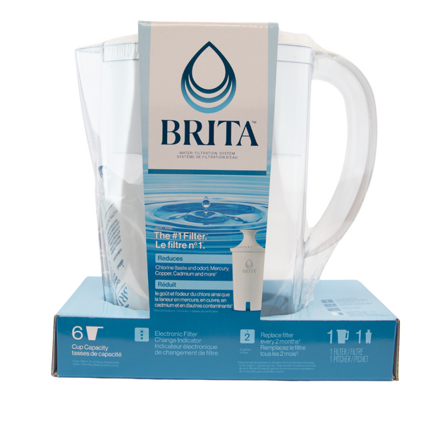  Brita Space Saver - Jarra de 6 tazas con 2 filtros, color  morado : Hogar y Cocina